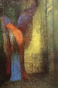 Odilon Redon Winged Old Man with a Long White Beard oil painting